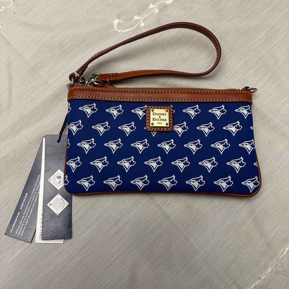 Dooney & Bourke Toronto Blue Jays Wristlet MLB Baseball Sports Preppy NWT